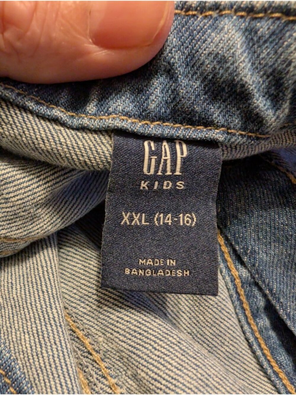 Gap Kids Denim Corset Dress XXL 14/16 Medium Wash Button Front A Line - Picture 4 of 6